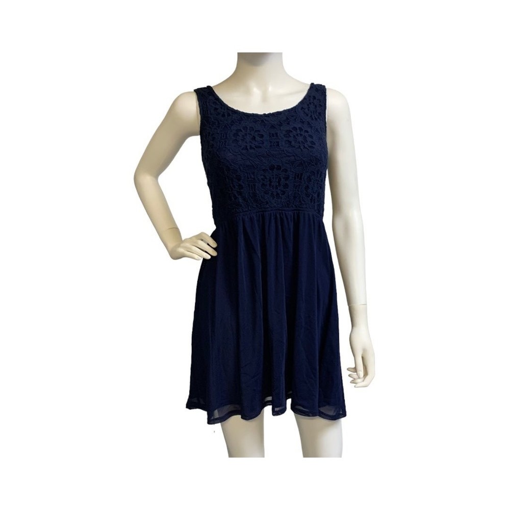 Rewind Juniors Lace Bodice Skater Dress Size Large